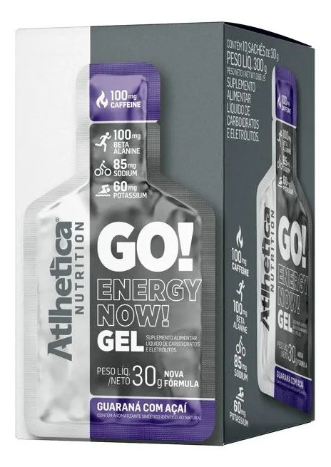 Go! Energy Now Gel Guaraná com Açaí Display 10 Sachês de 30g