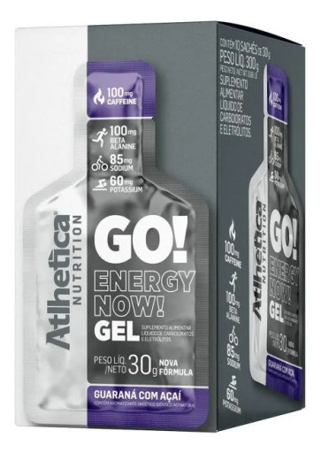Go! Energy Now Gel Guaraná com Açaí Display 10 Sachês de 30g