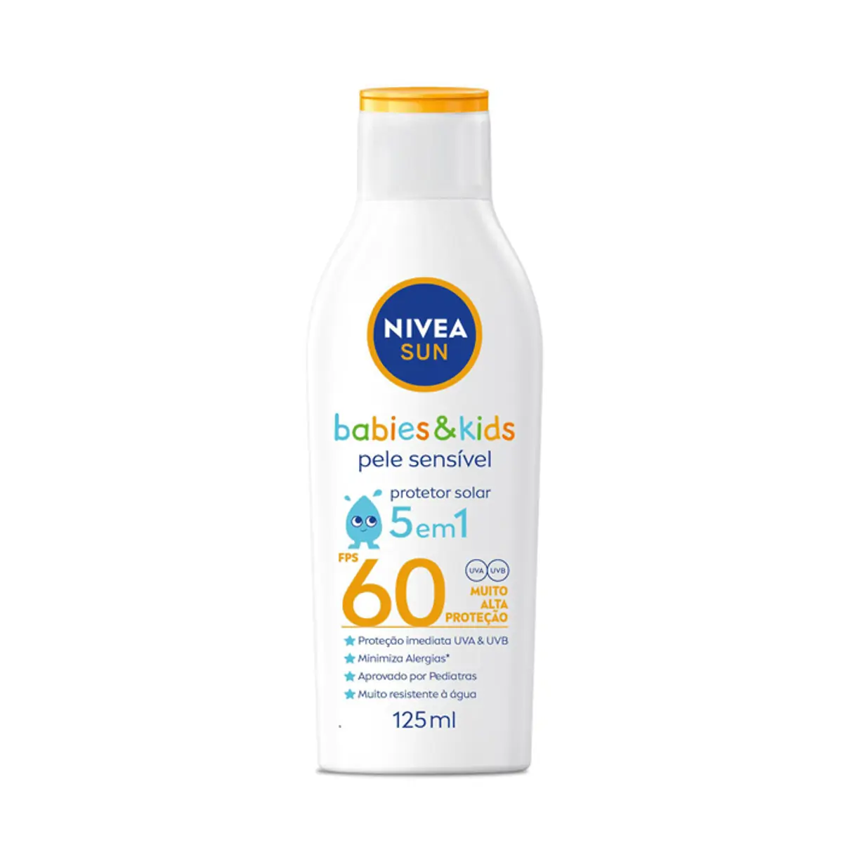 Protetor Solar Nivea Sun Kids & Babies FPS60 Pele Sensível 125ml
