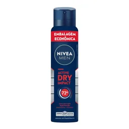 Desodorante Antitranspirante Aerossol Nívea Men Active Dry Impact 200ml