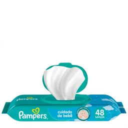 Lenço Umedecido Pampers Cuidado de Bebê 48 Unidades
