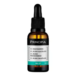 Sérum Facial Principia Mix-01 5% Niacinamida + 4% Ácido Glicólico + 3% Ácido Tranexâmico + 2% Ácido 