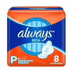 Absorvente Always Tamanho P Seca 8 Unidades