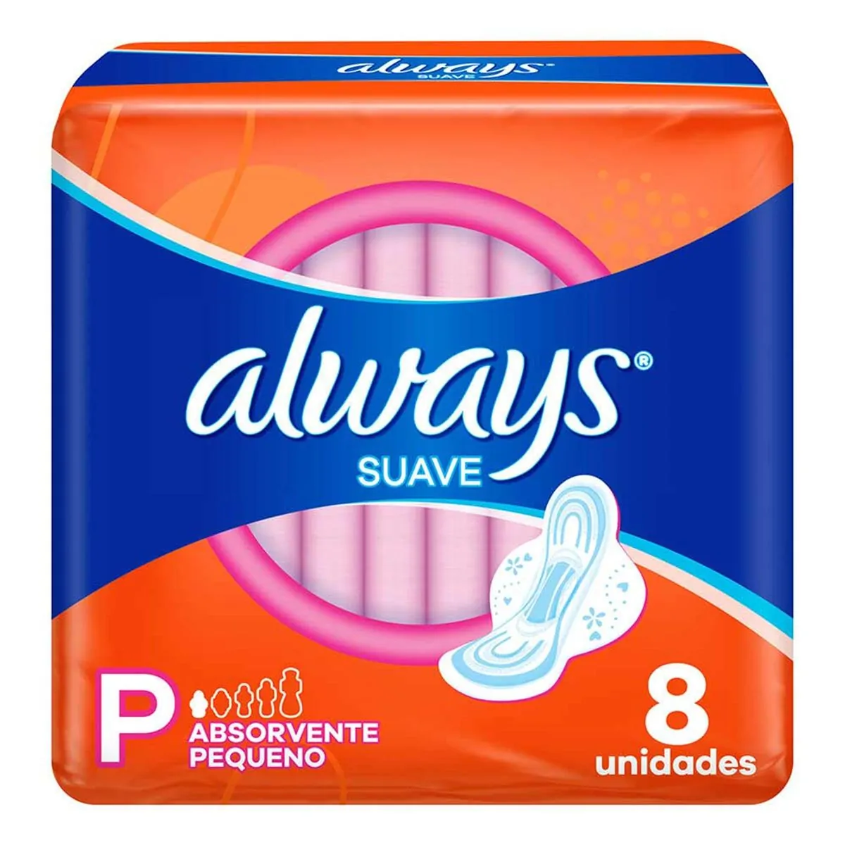 Absorvente Always Tamanho P Suave 8 Unidades