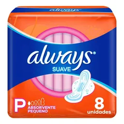 Absorvente Always Tamanho P Suave 8 Unidades