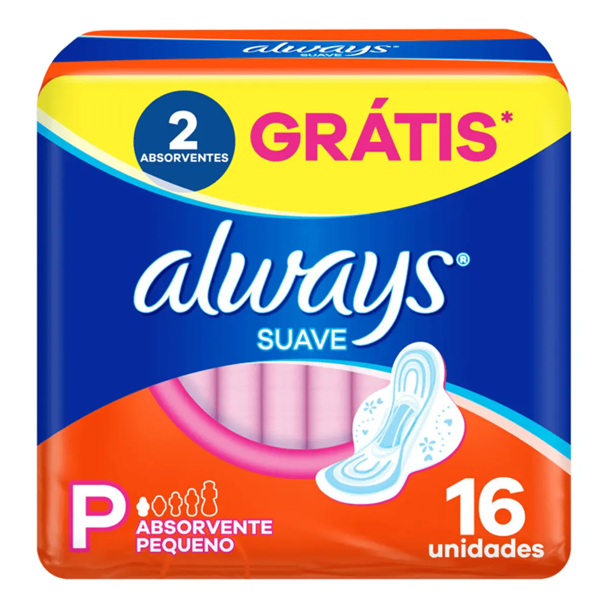 Absorvente Always Tamanho P Suave 16 Unidades