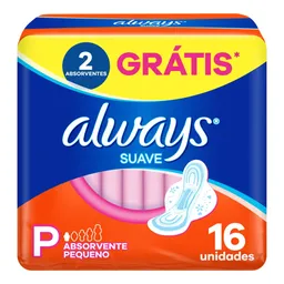 Absorvente Always Tamanho P Suave 16 Unidades