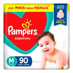 Fralda Pampers Super Sec M 90 Unidades