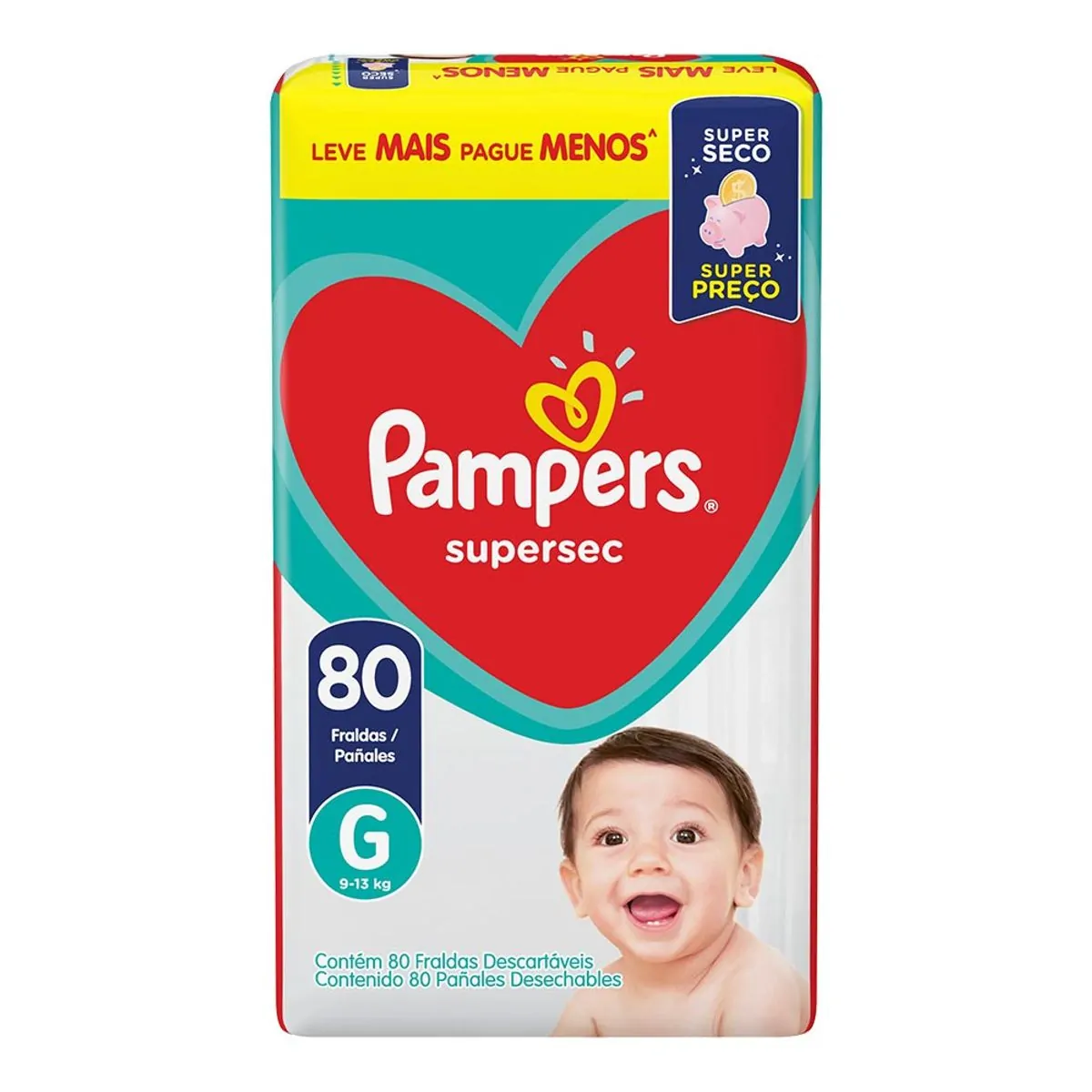 Fralda Pampers Super Sec G 80 Unidades