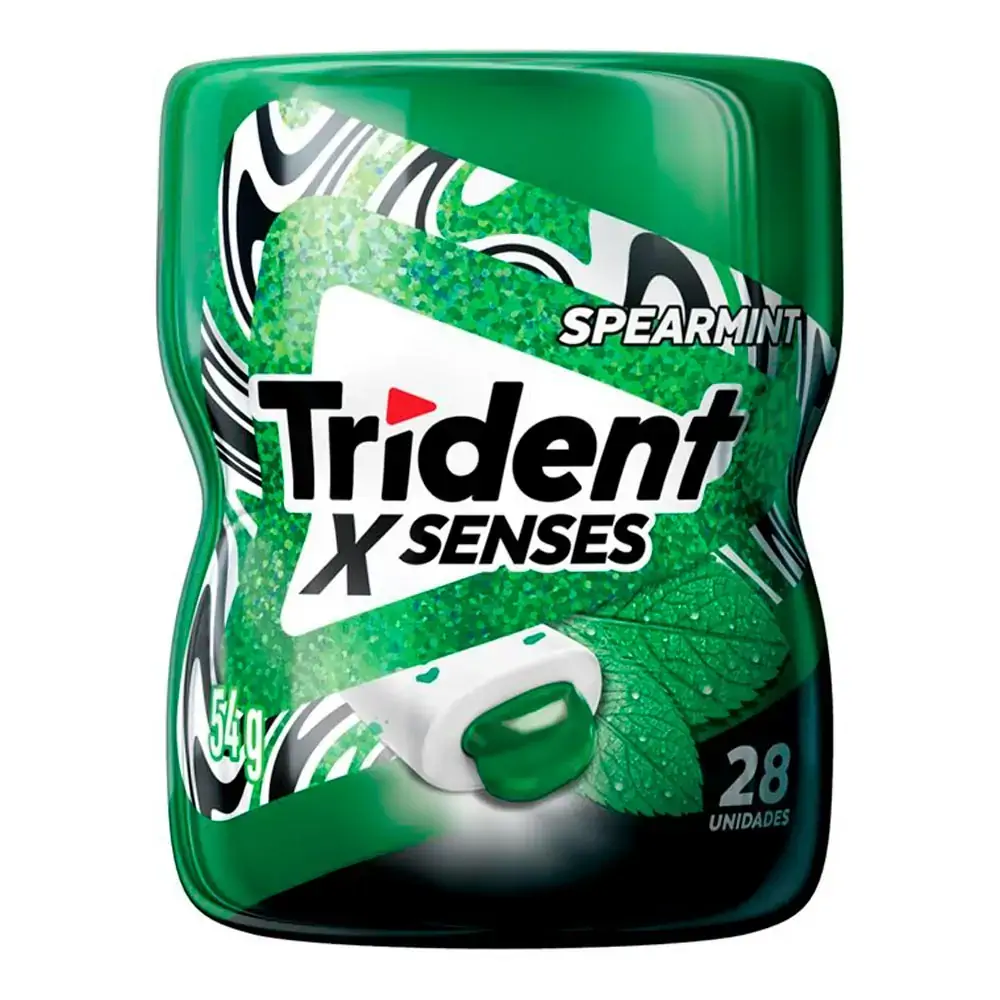 Chiclete Trident Garrafa x Sense Spearmint 28 Unidades