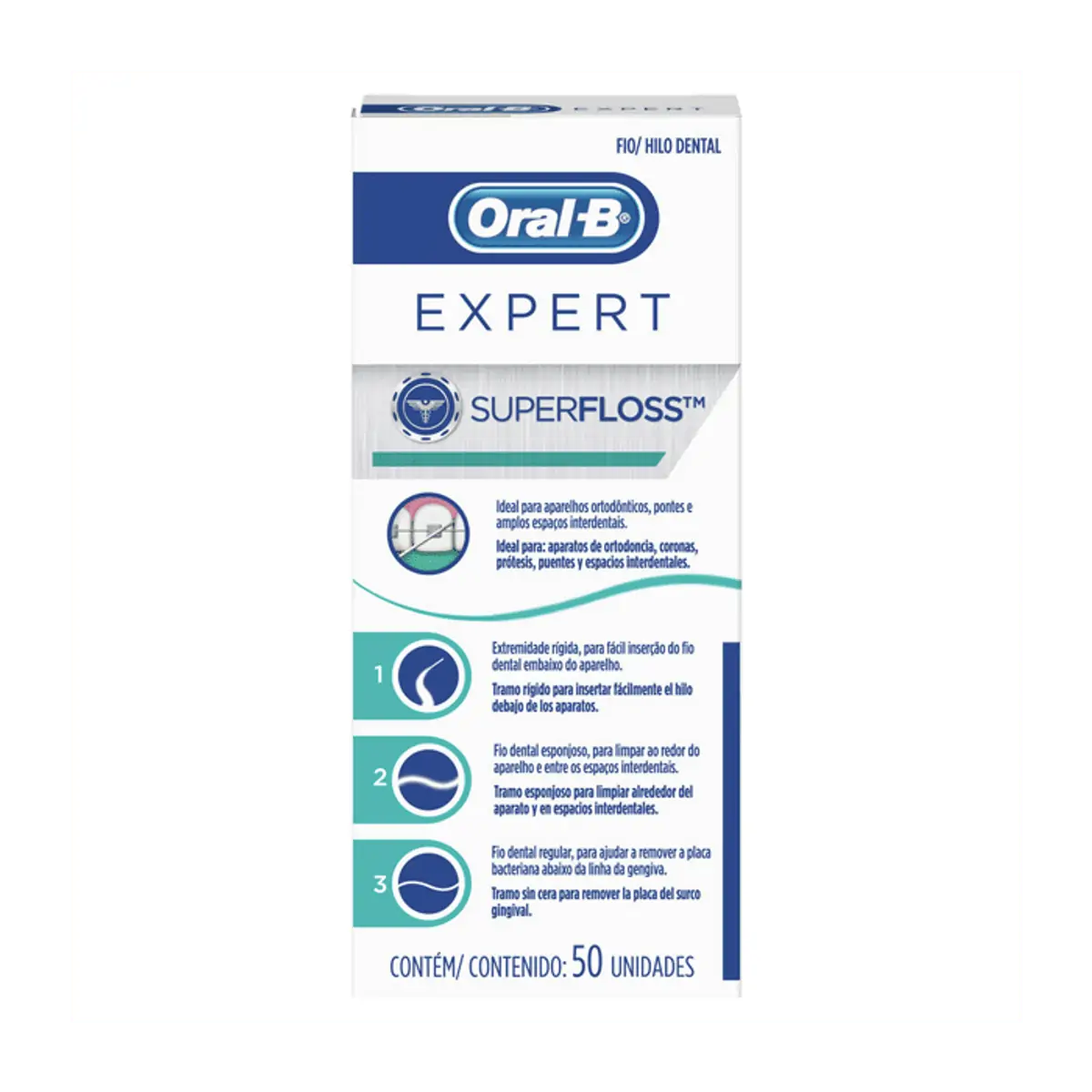 Fio Dental Oral-B Expert Super Floss Fio Dental 50 Unidades