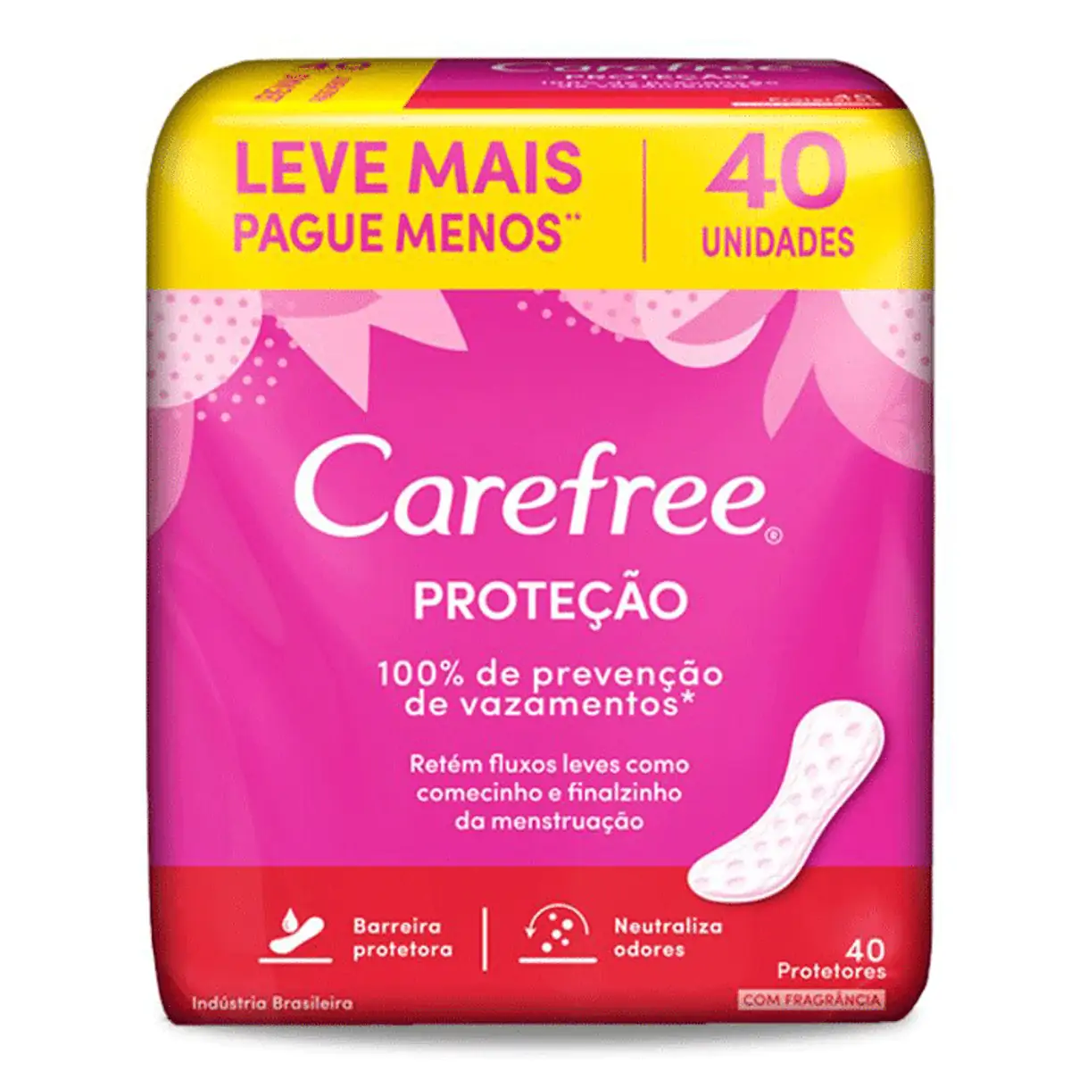 Protetor Diário Carefree Proteção Original Com Fragrância 40 Unidades