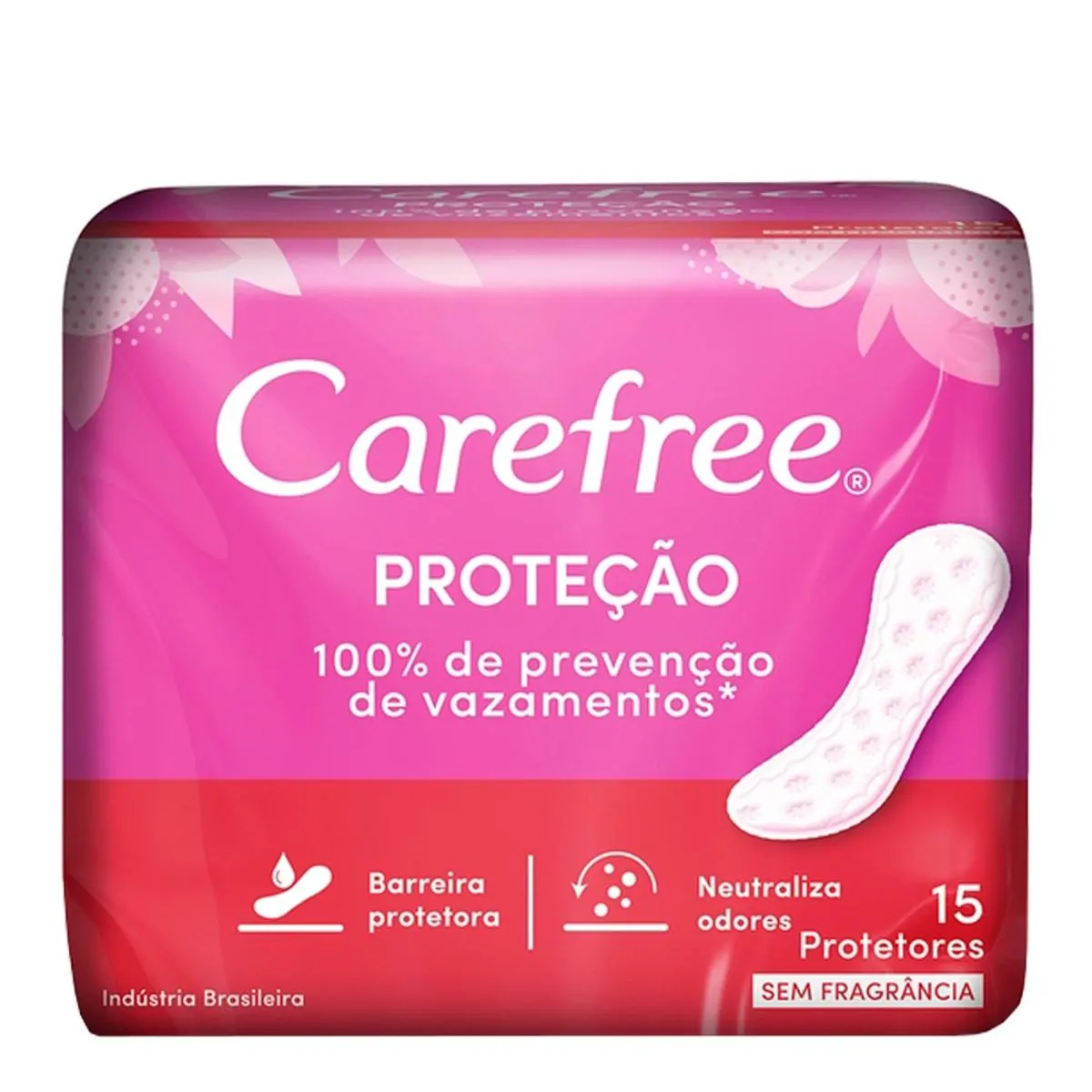 Protetor Diário Carefree Proteção Sem Fragrância 15 Unidades