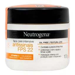 Creme Facial Neutrogena Antissinais Face Care Intensive Oil Free FPS22 100g