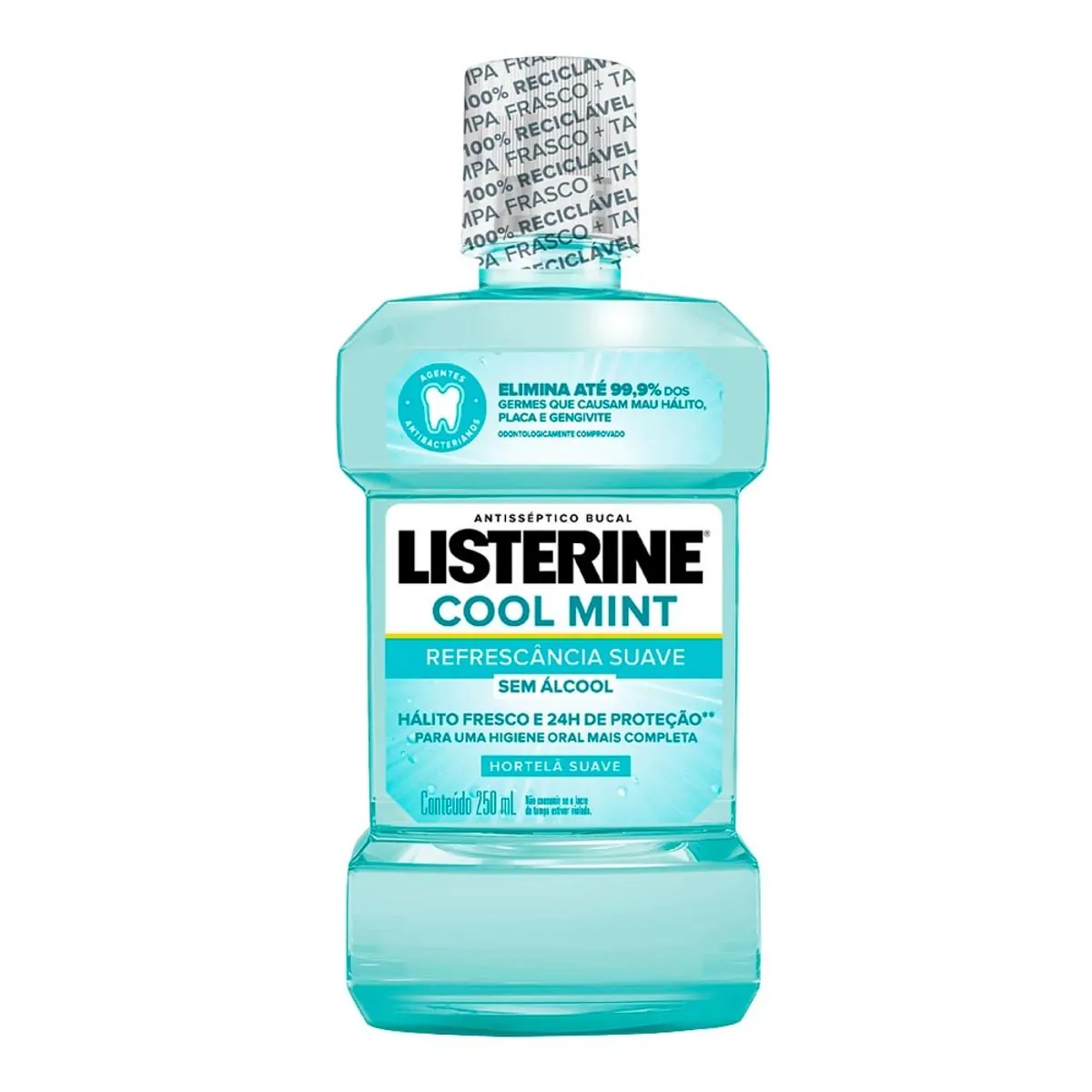 Enxaguante Bucal Listerine Zero 250ml - Enxaguante Bucal Listerine Cool Mint Sem Álcool 250mL