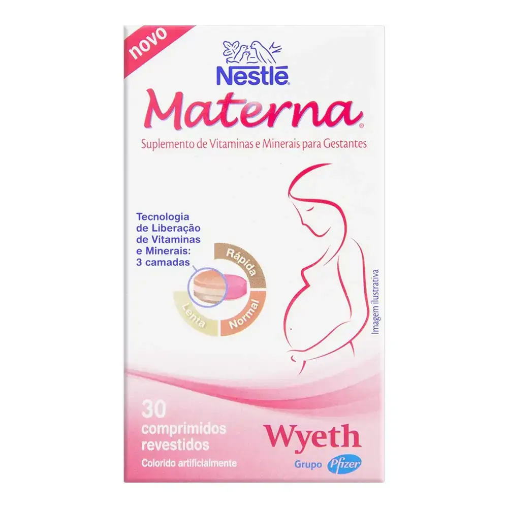 Suplemento alimentar Materna Vitaminas & Minerais 30 unidades
