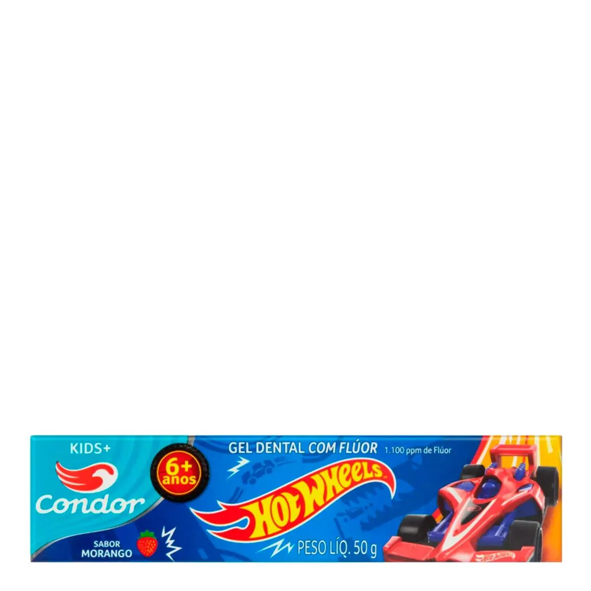 Pasta de Dente Infantil Condor Hot Wheels Morango 50g