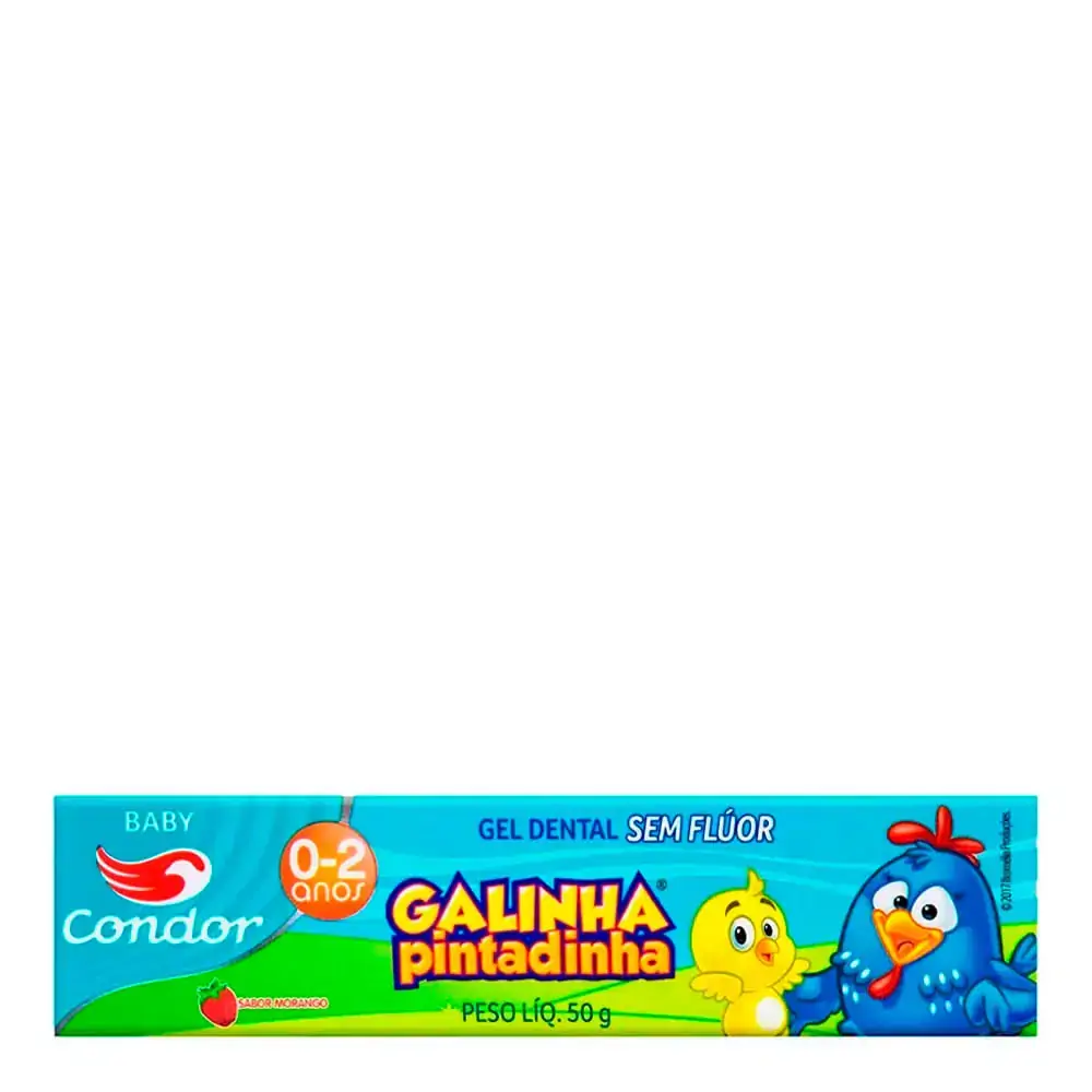 Pasta de Dente Infantil Condor Galinha Pintadinha Morango 50g