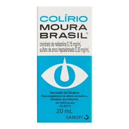 Colírio Descongestionante Moura Brasil 0,15mg/ml + 0,3mg/ml 20ml