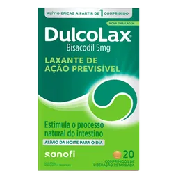Laxante Dulcolax 5mg 20 Comprimidos Revestidos