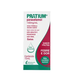 Analgésico e Antitérmico Pratium 140mg/ml 15ml