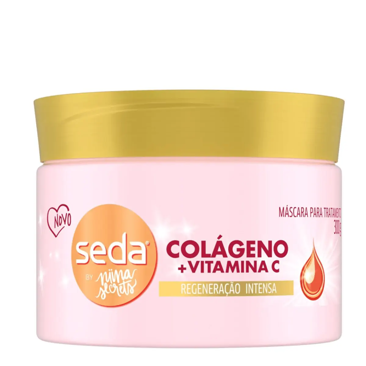 Máscara De Tratamento Seda By Niina Secrets Colágeno e Vitamina C 300g