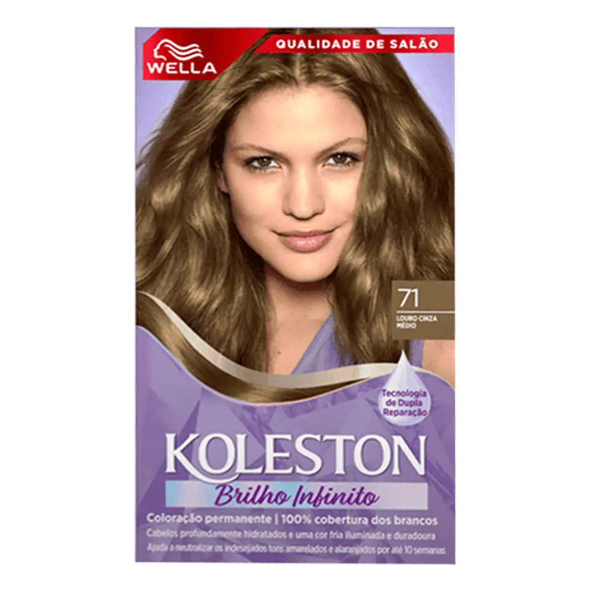 Tinta de Cabelo Wella Koleston 71 Louro Cinza Médio