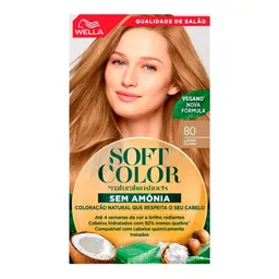 Tinta de Cabelo Wella Soft Color 80 Louro Claro