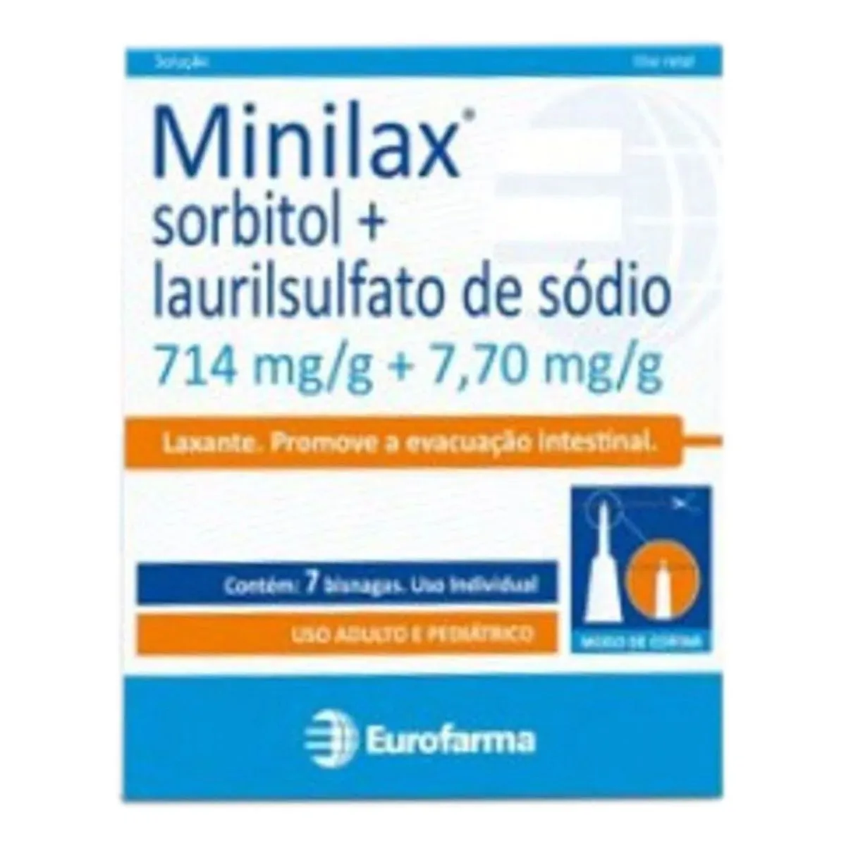 Laxantes Minilax 714mg/g + 7,70mg/g 7 Bisnagas