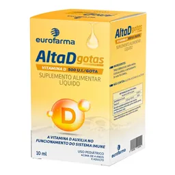 Suplemento Alimentar Eurofarma Alta D 500 UI Gotas 10ml