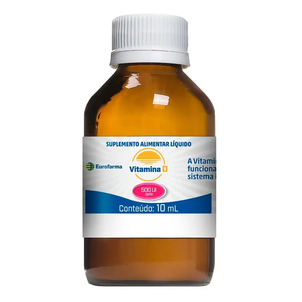 Suplemento Vitamínico Vitamina D 500ui Eurofarma 10ml Gotas