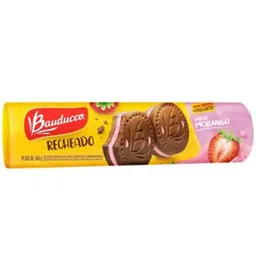 Biscoito recheado sabor chocolate com recheio de morango 140g - Bauducco