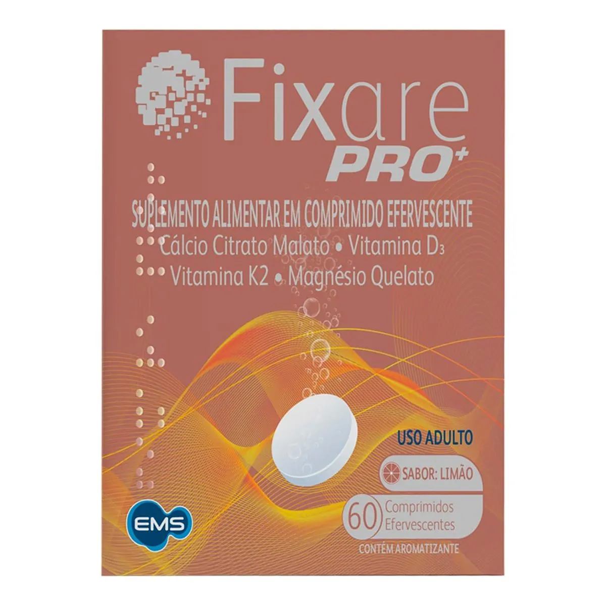 Suplemento Alimentar Fixare Pro+ Limão 60 Comprimidos