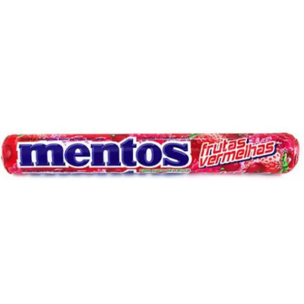 Stick de bala mastigável sabor frutas vermelhas com 37,5g - Mentos