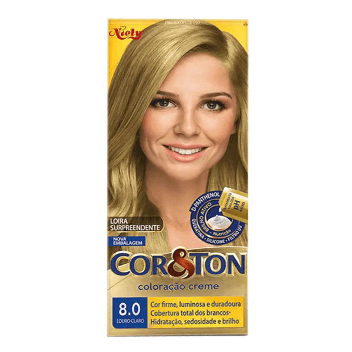 Tinta de Cabelo Niely Cor&Ton 8.0 Louro Claro