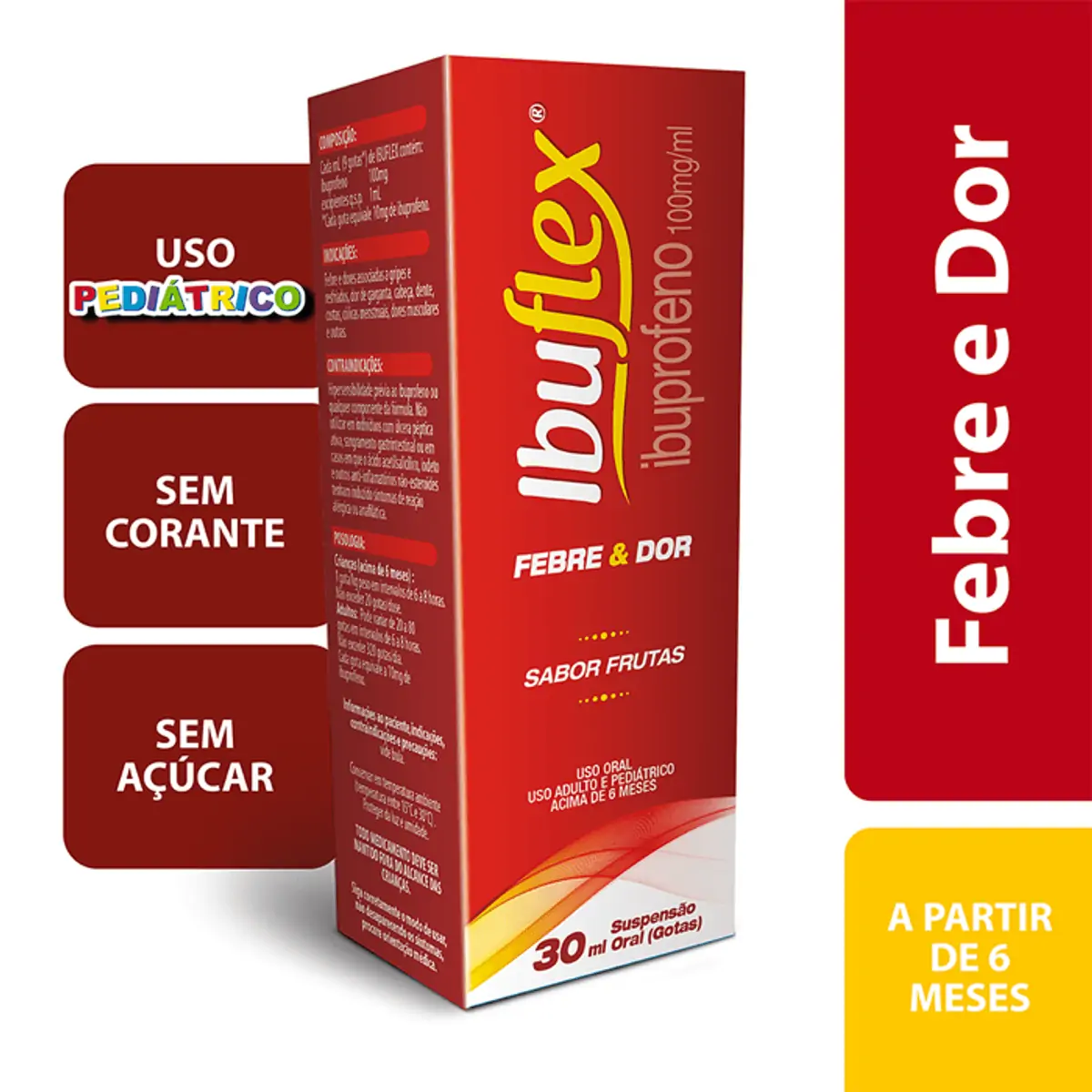 Analgésico e Antitérmico Ibuflex 100mg/ml 30ml