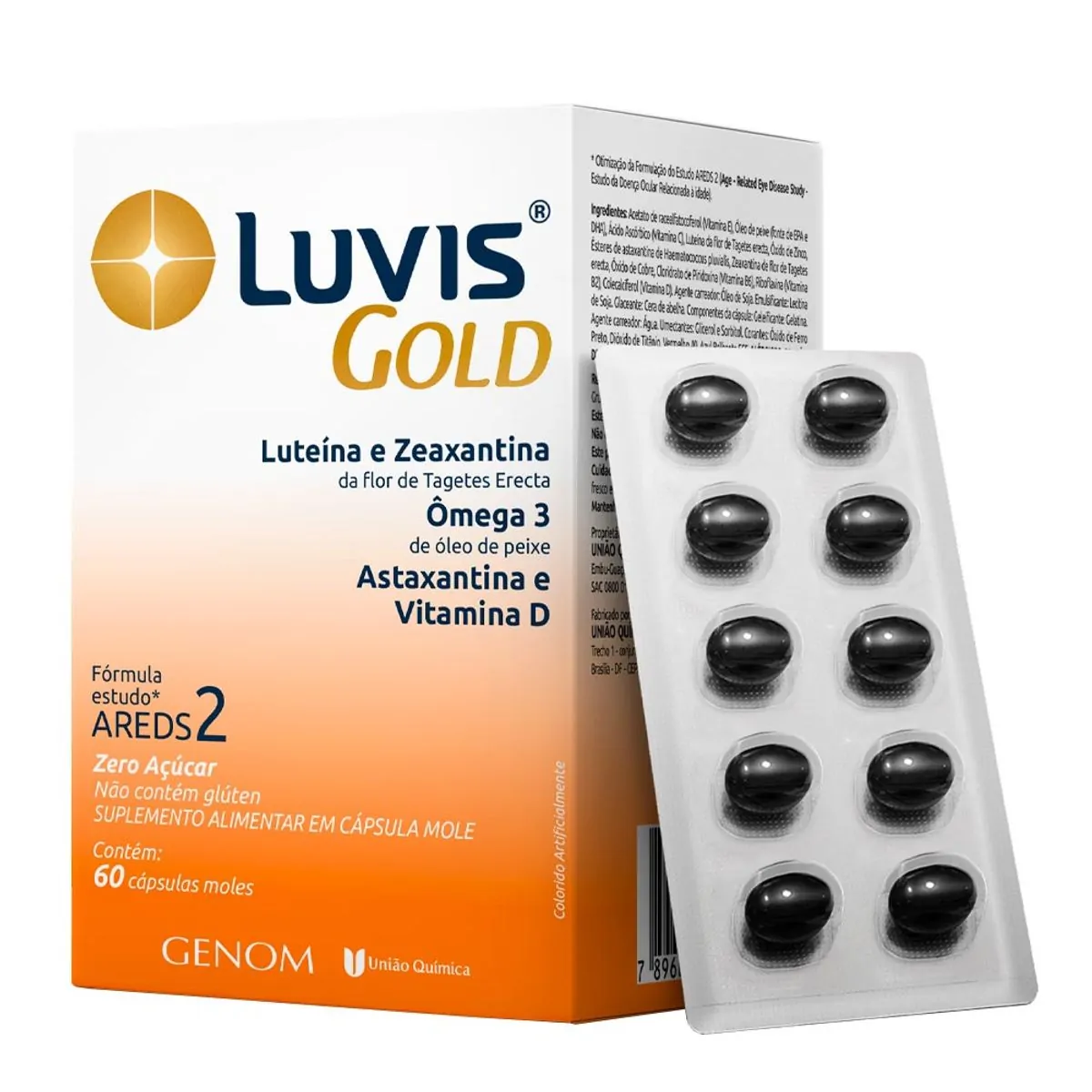 Suplemento Alimentar Luvis Gold 60 Cápsulas