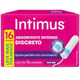 Absorvente Interno Intimus® Discreto Mini 16 Unidades