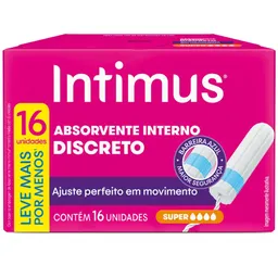 Absorvente Interno Intimus® Discreto Super 16 Unidades