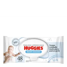 Lenço Umedecido Huggies Recém Nascido Sem Fragrância 48 Unidades