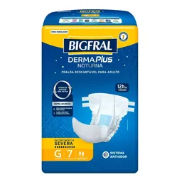 Fralda Geriátrica Bigfral Dermaplus Noturna G 7 Unidades