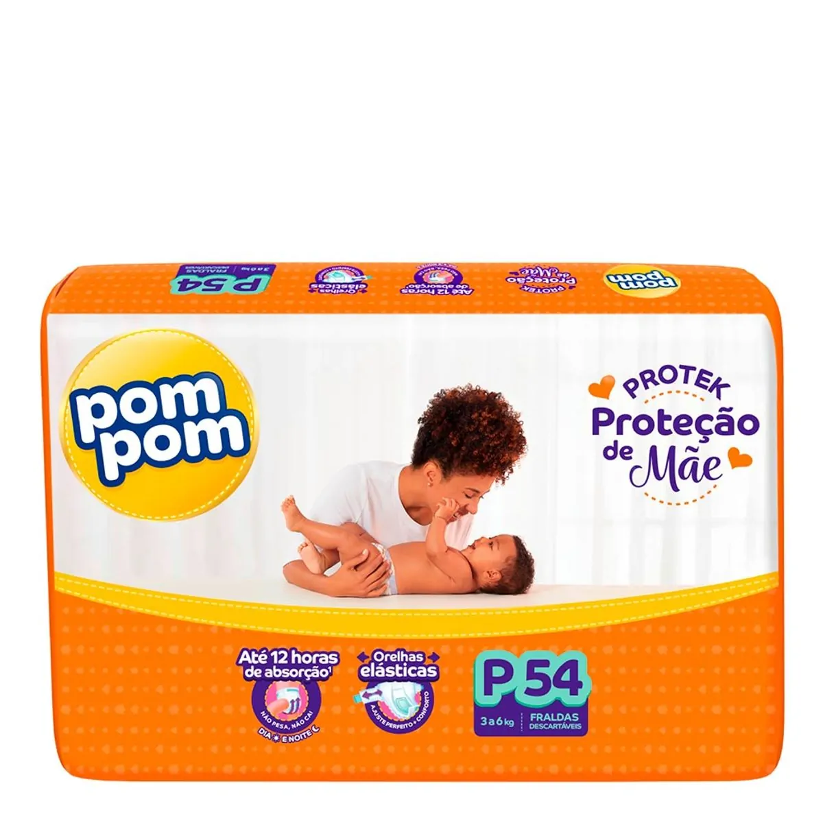 Fralda Pom Pom Protek P 54 Unidades