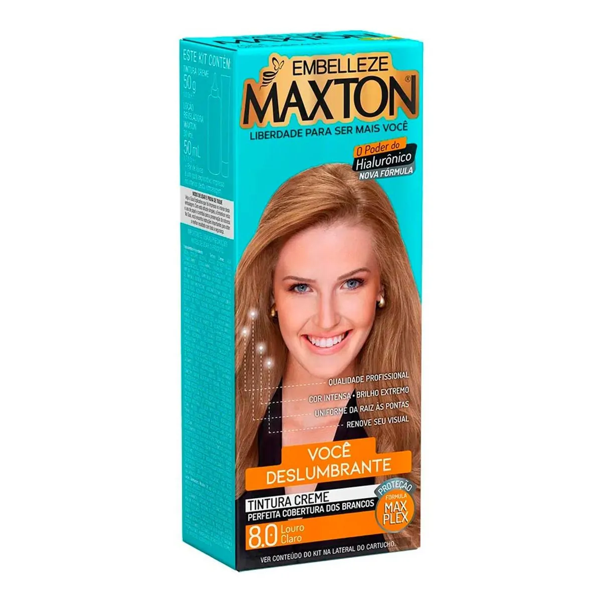 Tinta de Cabelo Embelleze Maxton Creme 8.0 Louro Claro