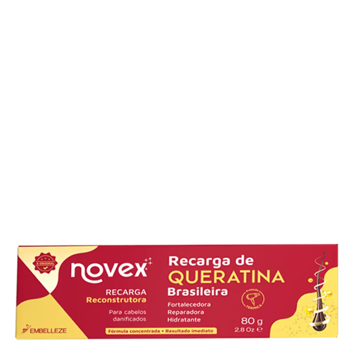 Recarga de Queratina Capilar Brasileira Novex 80g