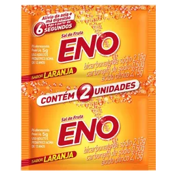 Antiácido Sal de Fruta Eno 2,15g + 0,5g + 2,15g 2 Envelopes