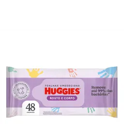 Lenço Umedecido Huggies Rosto e Corpo 48 Unidades