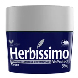 Desodorante Herbíssimo Creme Antitranspirante Bioprotect Cedro 55G