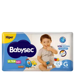 Fralda Babysec Ultrasec Galinha Pintadinha G 64 Unidades