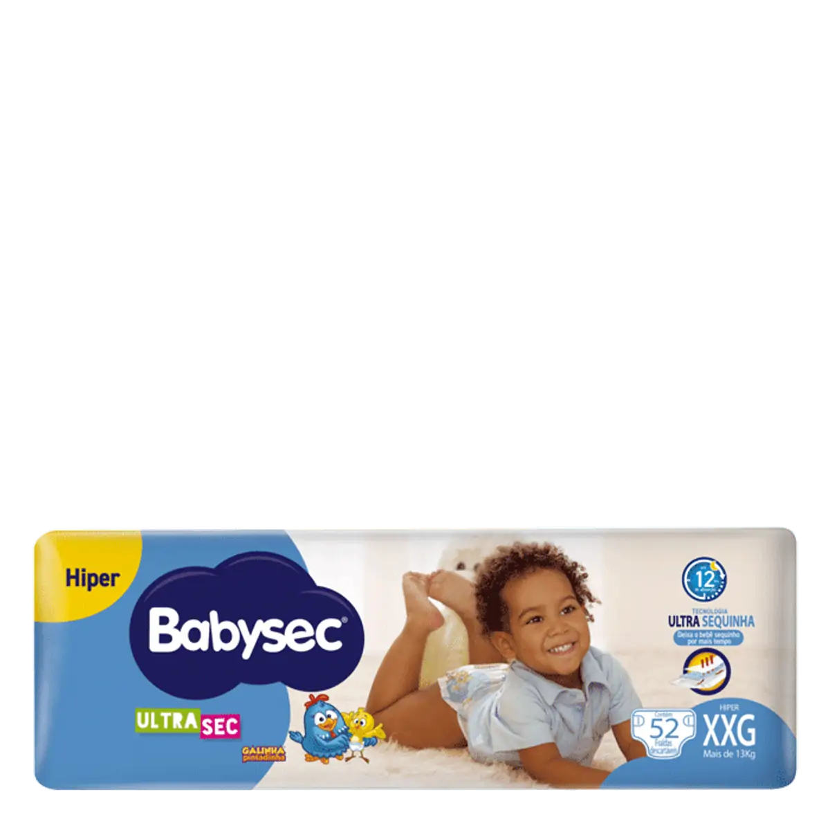 Fralda Babysec Ultrasec Galinha Pintadinha XXG 52 Unidades