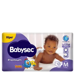Fralda Babysec Premium Galinha Pintadinha M 68 Unidades